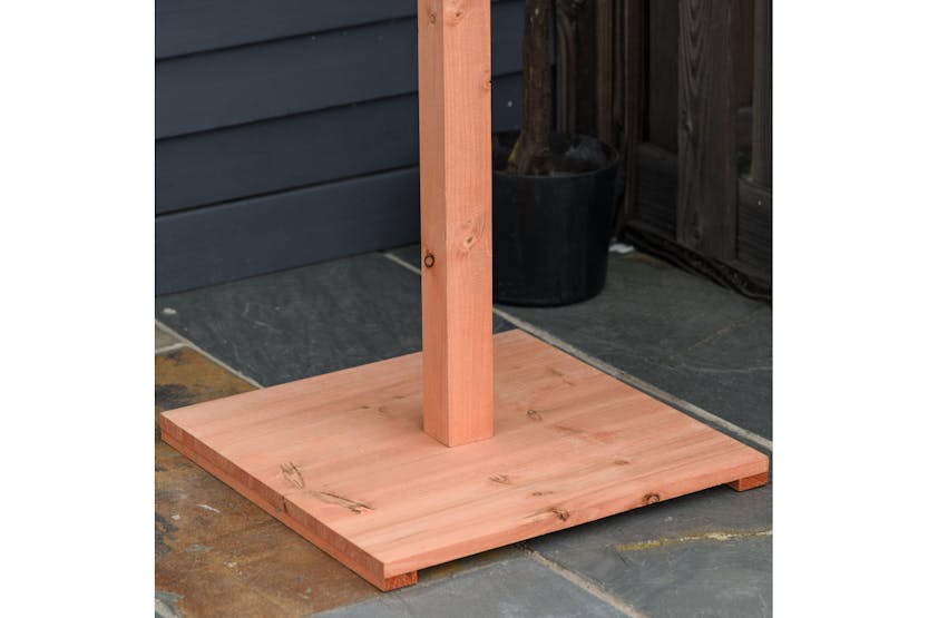 PawHut D10-059 Wooden Bird Feeder Stand with Water Resistant Roof | Brown PawHut D10-059 Wooden Bird Feeder Stand with Water Resistant Roof | Brown