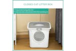 PawHut D31-049 Cat Litter Tray Box | White PawHut D31-049 Cat Litter Tray Box | White