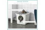 PawHut D31-049 Cat Litter Tray Box | White PawHut D31-049 Cat Litter Tray Box | White