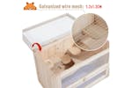 PawHut D51-024 Fir Wood Hamster Cage Suitable for Small Rodent Animals PawHut D51-024 Fir Wood Hamster Cage Suitable for Small Rodent Animals