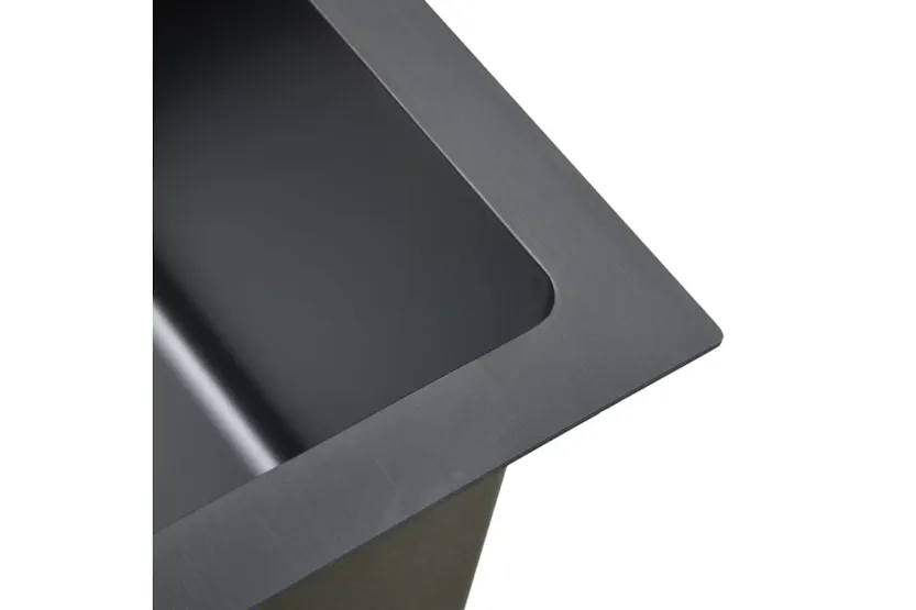 vidaXL 51513 Handmade Kitchen Sink Black Stainless Steel vidaXL 51513 Handmade Kitchen Sink Black Stainless Steel