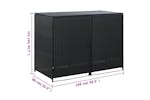 vidaXL 43887 Double Wheelie Bin Shed Poly Rattan Black 148x80x111cm vidaXL 43887 Double Wheelie Bin Shed Poly Rattan Black 148x80x111cm