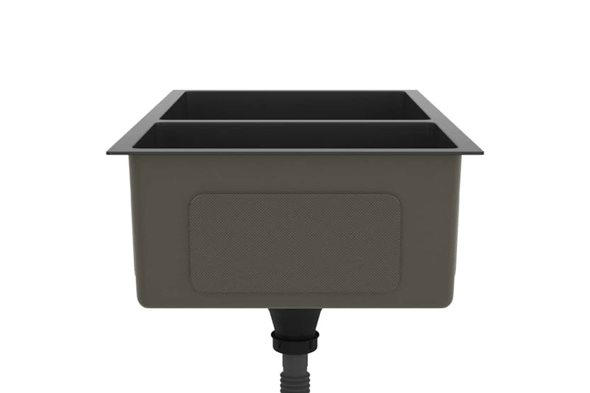 vidaXL 51562 Kitchen Sink Black Stainless Steel vidaXL 51562 Kitchen Sink Black Stainless Steel