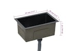 vidaXL 145082 Handmade Kitchen Sink Black Stainless Steel vidaXL 145082 Handmade Kitchen Sink Black Stainless Steel
