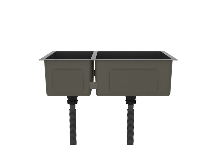 vidaXL 51562 Kitchen Sink Black Stainless Steel vidaXL 51562 Kitchen Sink Black Stainless Steel