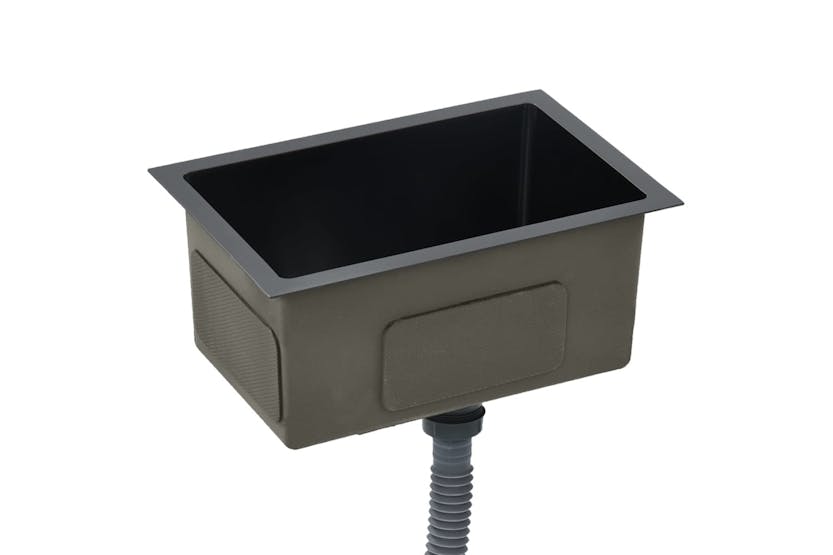 vidaXL 145082 Handmade Kitchen Sink Black Stainless Steel vidaXL 145082 Handmade Kitchen Sink Black Stainless Steel