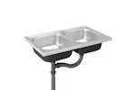 Vidaxl 147234 Kitchen Sink With Double Basins Silver 800x500x155 Mm Stainless Steel Vidaxl 147234 Kitchen Sink With Double Basins Silver 800x500x155 Mm Stainless Steel