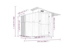 vidaXL 316243 Garden Shed Grey 270x130x208.5cm Galvanised Steel vidaXL 316243 Garden Shed Grey 270x130x208.5cm Galvanised Steel