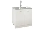 Vidaxl 147234 Kitchen Sink With Double Basins Silver 800x500x155 Mm Stainless Steel Vidaxl 147234 Kitchen Sink With Double Basins Silver 800x500x155 Mm Stainless Steel