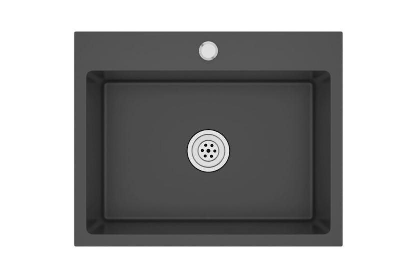 vidaXL 51511 Handmade Kitchen Sink Black Stainless Steel vidaXL 51511 Handmade Kitchen Sink Black Stainless Steel