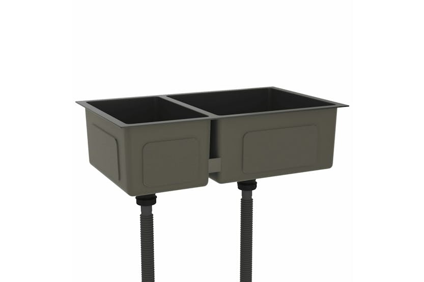 vidaXL 51562 Kitchen Sink Black Stainless Steel vidaXL 51562 Kitchen Sink Black Stainless Steel