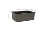 vidaXL 51513 Handmade Kitchen Sink Black Stainless Steel vidaXL 51513 Handmade Kitchen Sink Black Stainless Steel