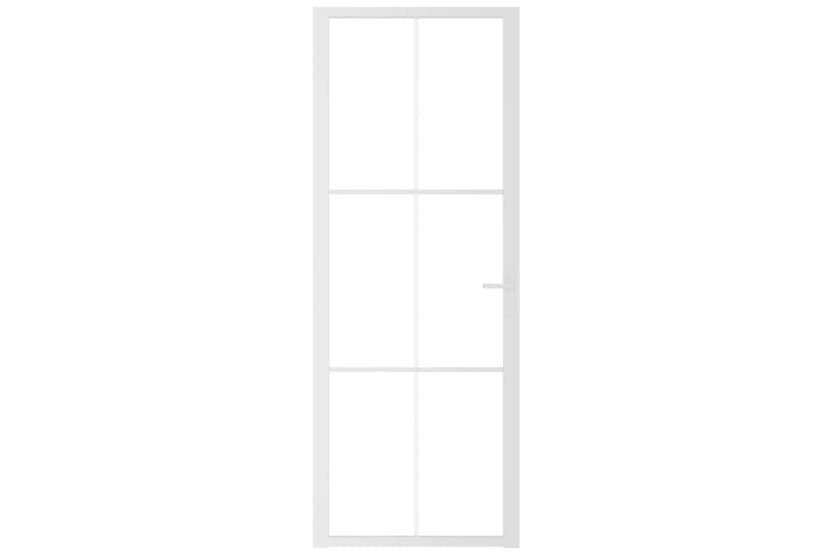 vidaXL 350572 Interior Door 76x201.5cm White Esg Glass And Aluminium vidaXL 350572 Interior Door 76x201.5cm White Esg Glass And Aluminium