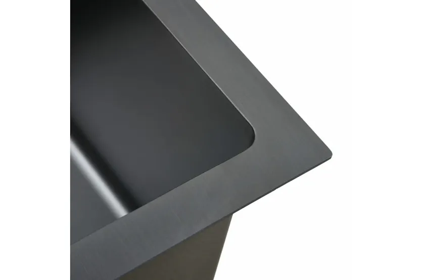 vidaXL 51521 Handmade Kitchen Sink Black Stainless Steel vidaXL 51521 Handmade Kitchen Sink Black Stainless Steel