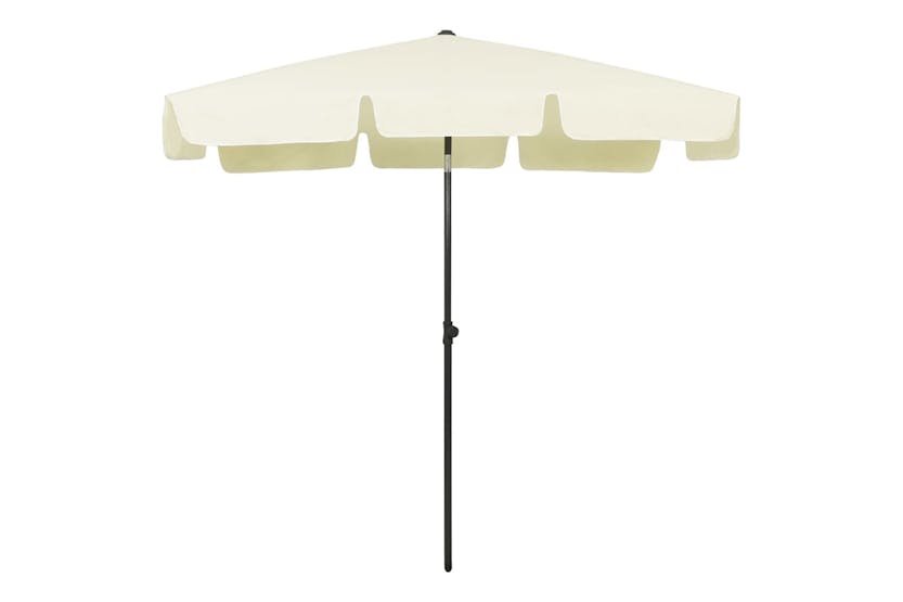 vidaXL 314727 Beach Umbrella Sand Yellow 200x125cm vidaXL 314727 Beach Umbrella Sand Yellow 200x125cm