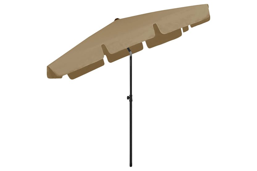 vidaXL 314730 Beach Umbrella Taupe 200x125cm vidaXL 314730 Beach Umbrella Taupe 200x125cm