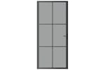 vidaXL 350566 Interior Door 93x201.5cm Black Esg Glass And Aluminium vidaXL 350566 Interior Door 93x201.5cm Black Esg Glass And Aluminium