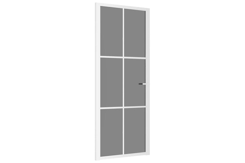 vidaXL 350589 Interior Door 83x201.5cm White Esg Glass And Aluminium vidaXL 350589 Interior Door 83x201.5cm White Esg Glass And Aluminium
