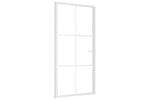 vidaXL 350575 Interior Door 102.5x201.5cm White Esg Glass And Aluminium vidaXL 350575 Interior Door 102.5x201.5cm White Esg Glass And Aluminium