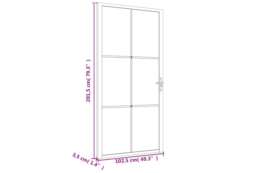 vidaXL 350583 Interior Door 102.5x201.5cm White Matt Glass And Aluminium vidaXL 350583 Interior Door 102.5x201.5cm White Matt Glass And Aluminium