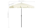 vidaXL 314719 Beach Umbrella Sand Yellow 180x120cm vidaXL 314719 Beach Umbrella Sand Yellow 180x120cm