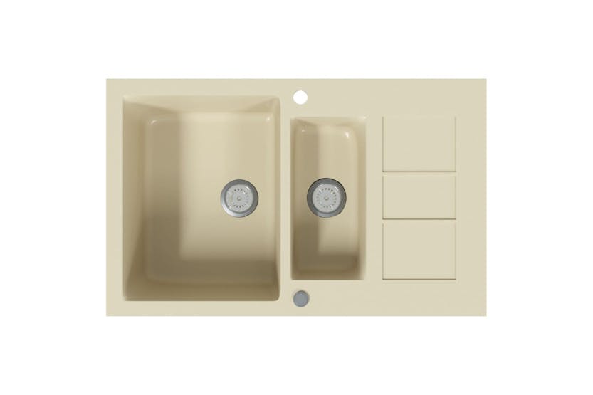 vidaXL 151931 Granite Kitchen Sink Double Basins Beige vidaXL 151931 Granite Kitchen Sink Double Basins Beige