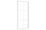 vidaXL 350574 Interior Door 93x201.5cm White Esg Glass And Aluminium vidaXL 350574 Interior Door 93x201.5cm White Esg Glass And Aluminium