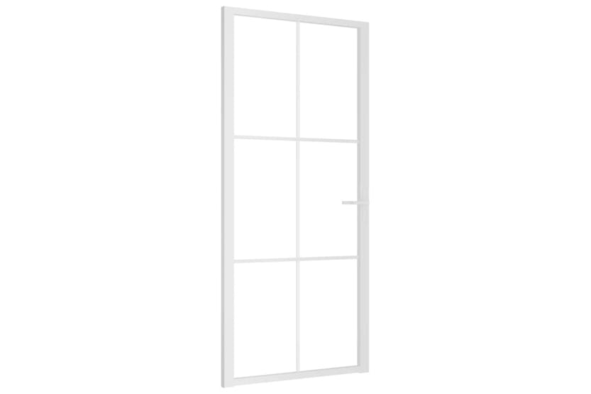 vidaXL 350574 Interior Door 93x201.5cm White Esg Glass And Aluminium vidaXL 350574 Interior Door 93x201.5cm White Esg Glass And Aluminium