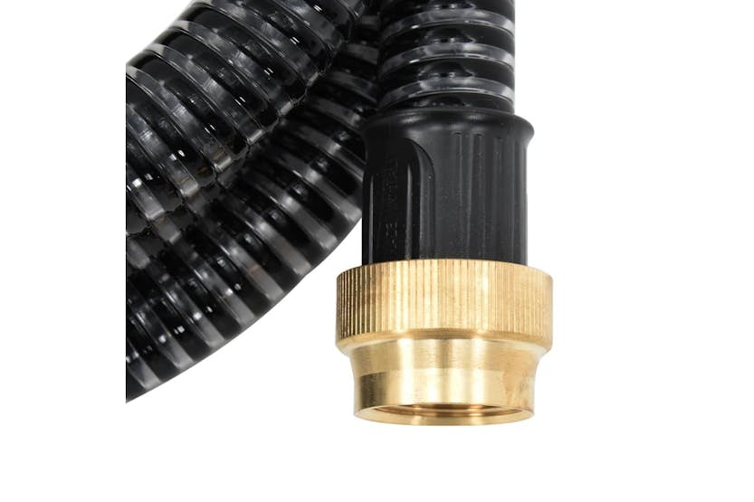 vidaXL 151060 Suction Hose With Brass Connectors 7 M 25mm Black vidaXL 151060 Suction Hose With Brass Connectors 7 M 25mm Black