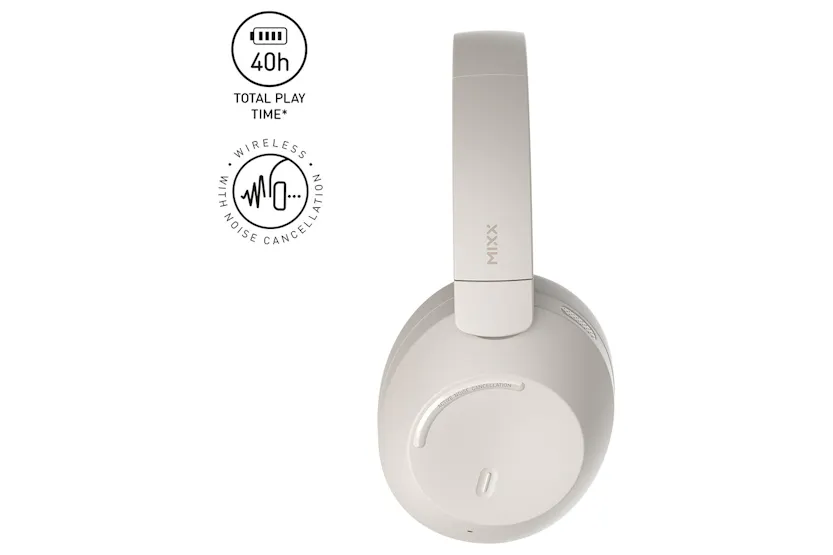 Mixx Streamq C4 Active Noise Cancelling Over Ear Wireless Headphones | Sand Mixx Streamq C4 Active Noise Cancelling Over Ear Wireless Headphones | Sand