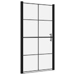 vidaXL 148892 Shower Doors Tempered Glass 100x178cm Black vidaXL 148892 Shower Doors Tempered Glass 100x178cm Black