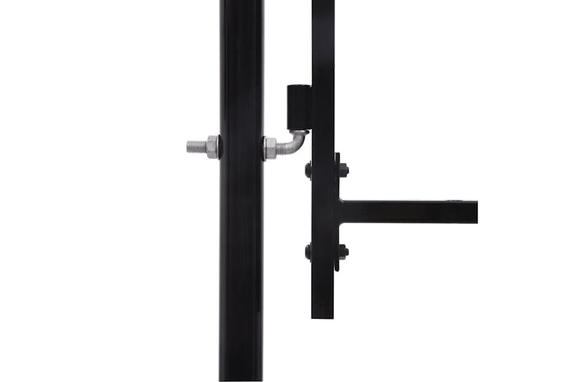 vidaXL 145738 Fence Gate Double Door With Spike Top Steel 3x2 M Black vidaXL 145738 Fence Gate Double Door With Spike Top Steel 3x2 M Black