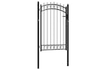 vidaXL 146380 Fence Gate With Spikes Steel 100x150cm Black vidaXL 146380 Fence Gate With Spikes Steel 100x150cm Black