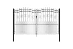 vidaXL 151098 Fence Gate With Spear Top Black 305x223cm Powder-coated Steel vidaXL 151098 Fence Gate With Spear Top Black 305x223cm Powder-coated Steel