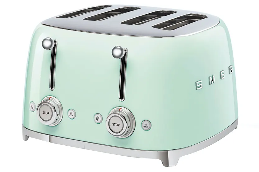 Smeg 50's Retro Style 4 Slice Toaster | TSF03PGUK | Pastel Green Smeg 50's Retro Style 4 Slice Toaster | TSF03PGUK | Pastel Green