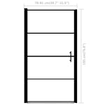 vidaXL 145671 Shower Door Tempered Glass 81x195cm Black vidaXL 145671 Shower Door Tempered Glass 81x195cm Black