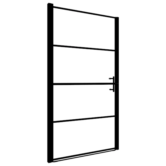 vidaXL 145672 Shower Door Tempered Glass 91x195cm Black vidaXL 145672 Shower Door Tempered Glass 91x195cm Black