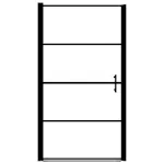 vidaXL 145672 Shower Door Tempered Glass 91x195cm Black vidaXL 145672 Shower Door Tempered Glass 91x195cm Black