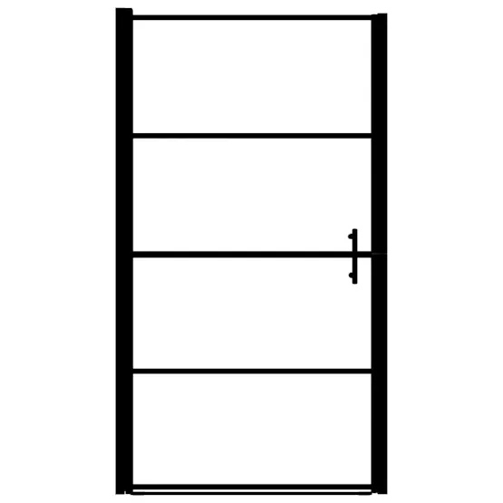 vidaXL 145672 Shower Door Tempered Glass 91x195cm Black vidaXL 145672 Shower Door Tempered Glass 91x195cm Black