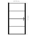 vidaXL 145672 Shower Door Tempered Glass 91x195cm Black vidaXL 145672 Shower Door Tempered Glass 91x195cm Black