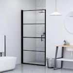 vidaXL 146885 Shower Door Tempered Glass 100x178cm Black vidaXL 146885 Shower Door Tempered Glass 100x178cm Black
