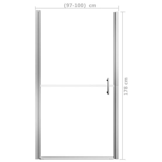 vidaXL 146660 Shower Door Frost Tempered Glass 100x178cm vidaXL 146660 Shower Door Frost Tempered Glass 100x178cm
