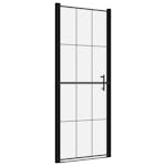 vidaXL 148887 Shower Door Tempered Glass 81x195cm Black vidaXL 148887 Shower Door Tempered Glass 81x195cm Black