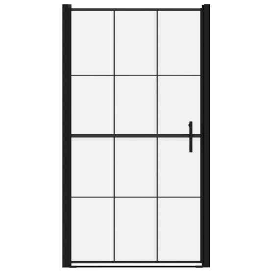 vidaXL 148889 Shower Door Tempered Glass 100x178cm Black vidaXL 148889 Shower Door Tempered Glass 100x178cm Black