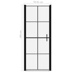 vidaXL 148890 Shower Doors Tempered Glass 81x195cm Black vidaXL 148890 Shower Doors Tempered Glass 81x195cm Black