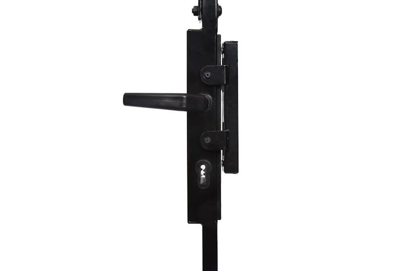 vidaXL 145751 Fence Gate With Arched Top And 2 Posts 105x204cm Black vidaXL 145751 Fence Gate With Arched Top And 2 Posts 105x204cm Black