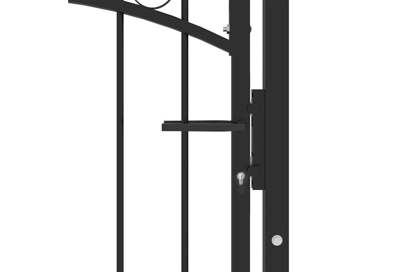 vidaXL 146388 Fence Gate With Spikes Steel 100x100cm Black vidaXL 146388 Fence Gate With Spikes Steel 100x100cm Black