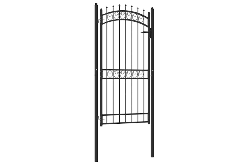 vidaXL 146382 Fence Gate With Spikes Steel 100x200cm Black vidaXL 146382 Fence Gate With Spikes Steel 100x200cm Black