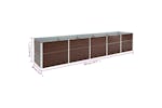 vidaXL 47058 Garden Raised Bed Galvanised Steel 400x80x45cm Brown vidaXL 47058 Garden Raised Bed Galvanised Steel 400x80x45cm Brown