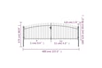 vidaXL 145739 Double Door Fence Gate With Spear Top 400x175cm vidaXL 145739 Double Door Fence Gate With Spear Top 400x175cm